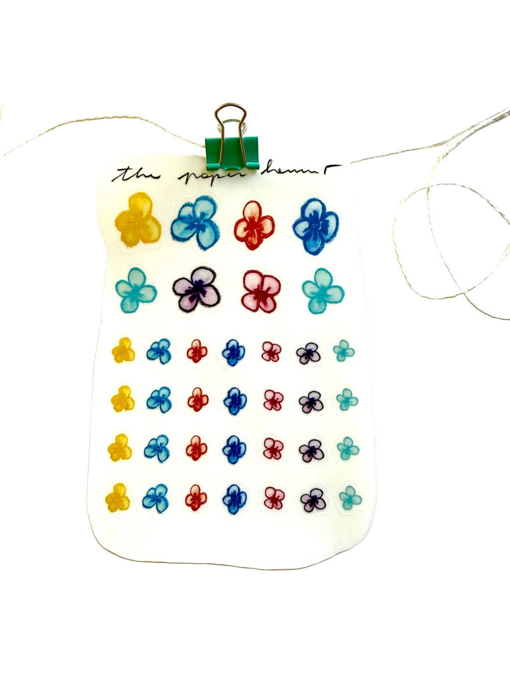 Crayon colorful flowers - from pastels doodles