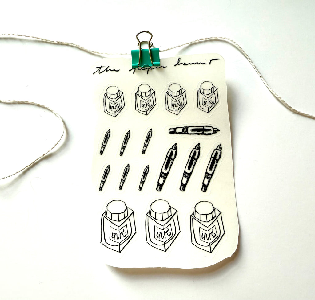 Ink and fountain pen - from marker sketch