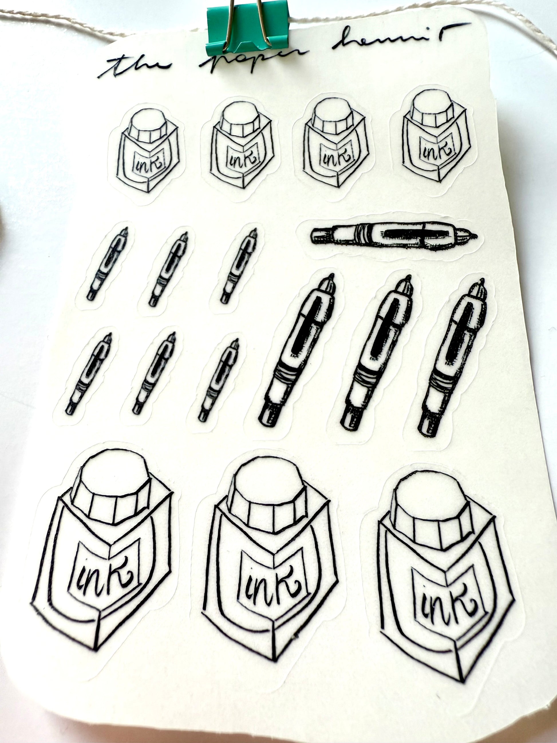 Ink and fountain pen - from marker sketch