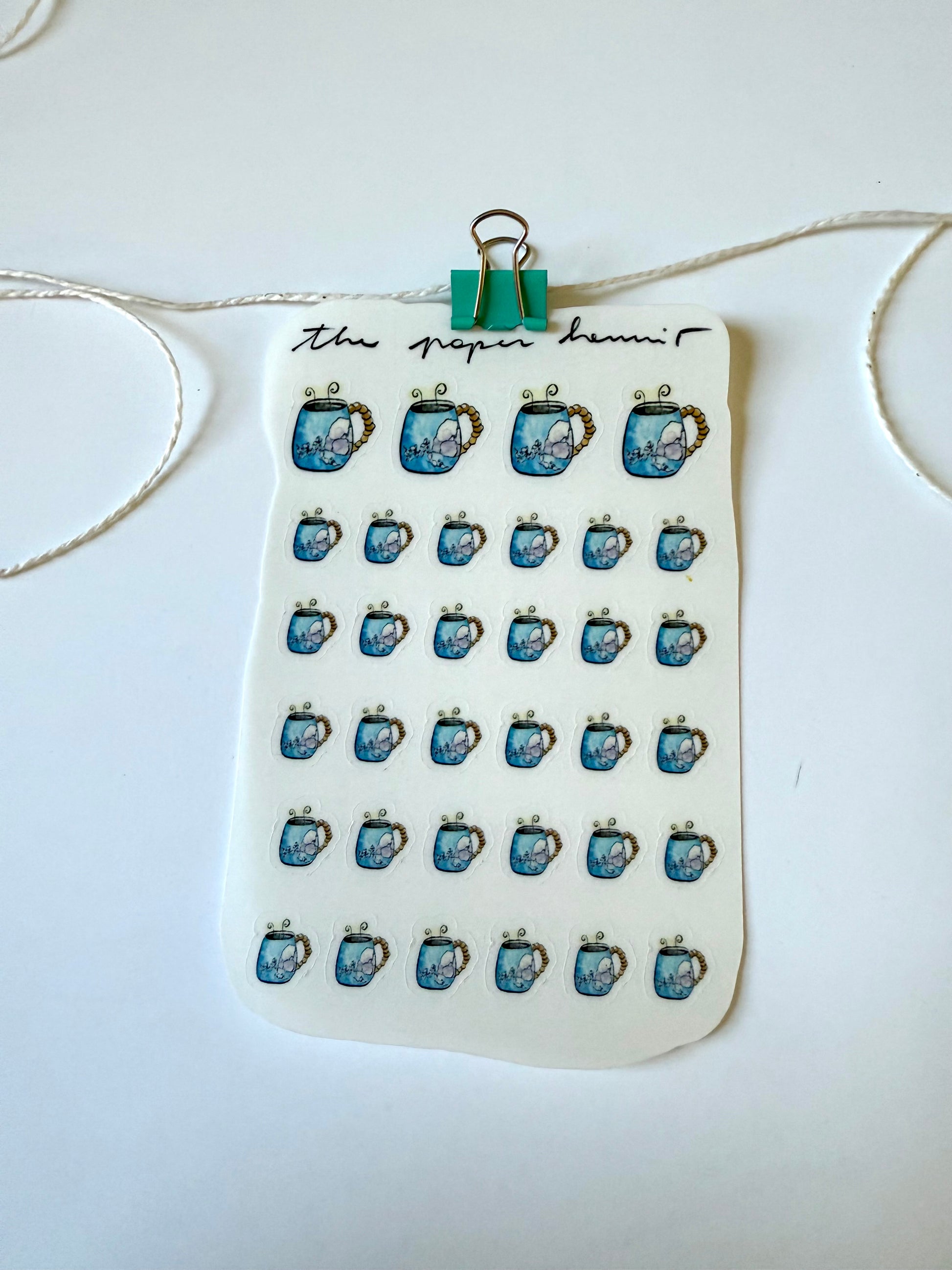 fancy coffee cup - from watercolor and ink sketch