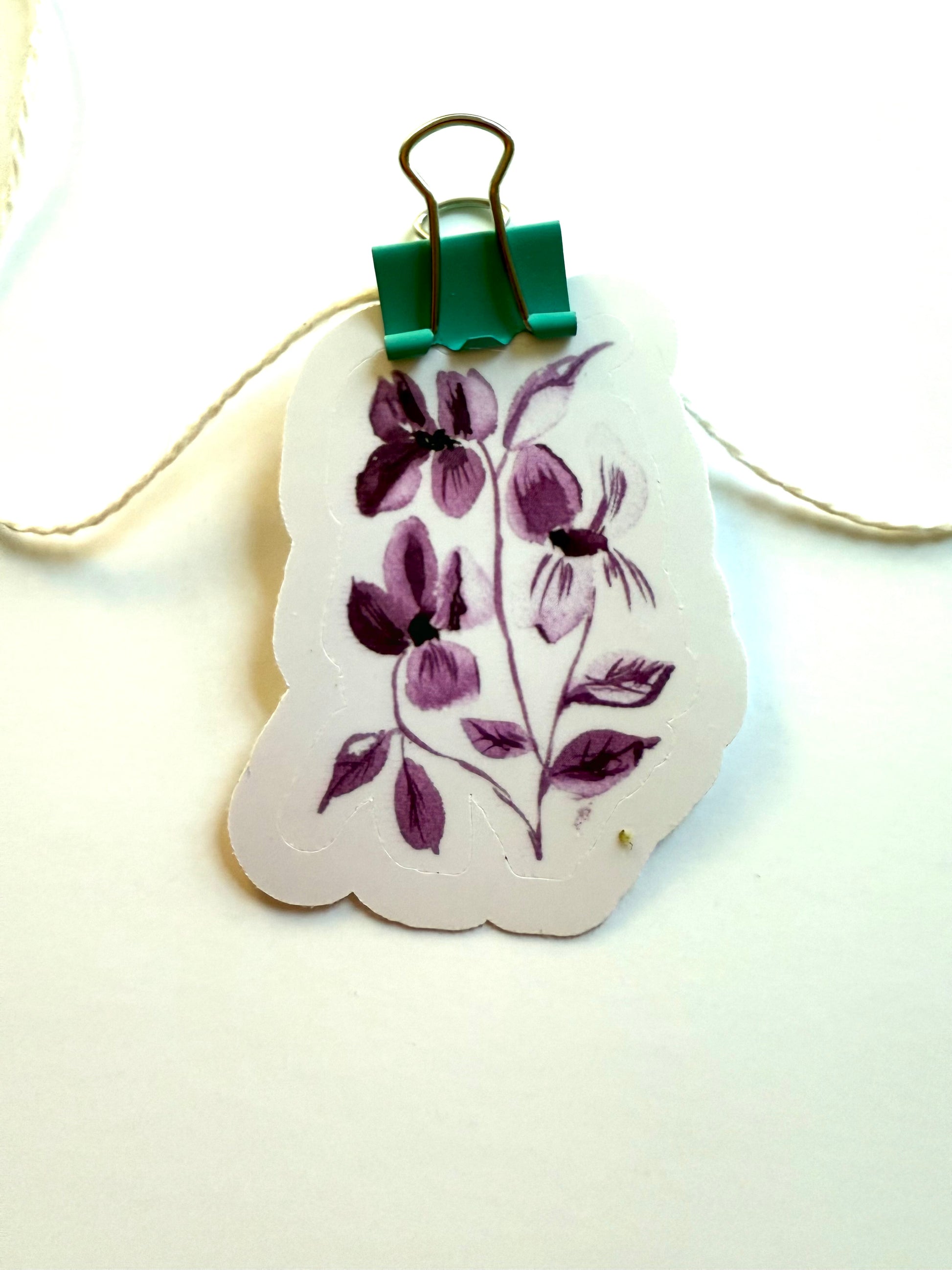 Purple flowers - form watercolor sketch