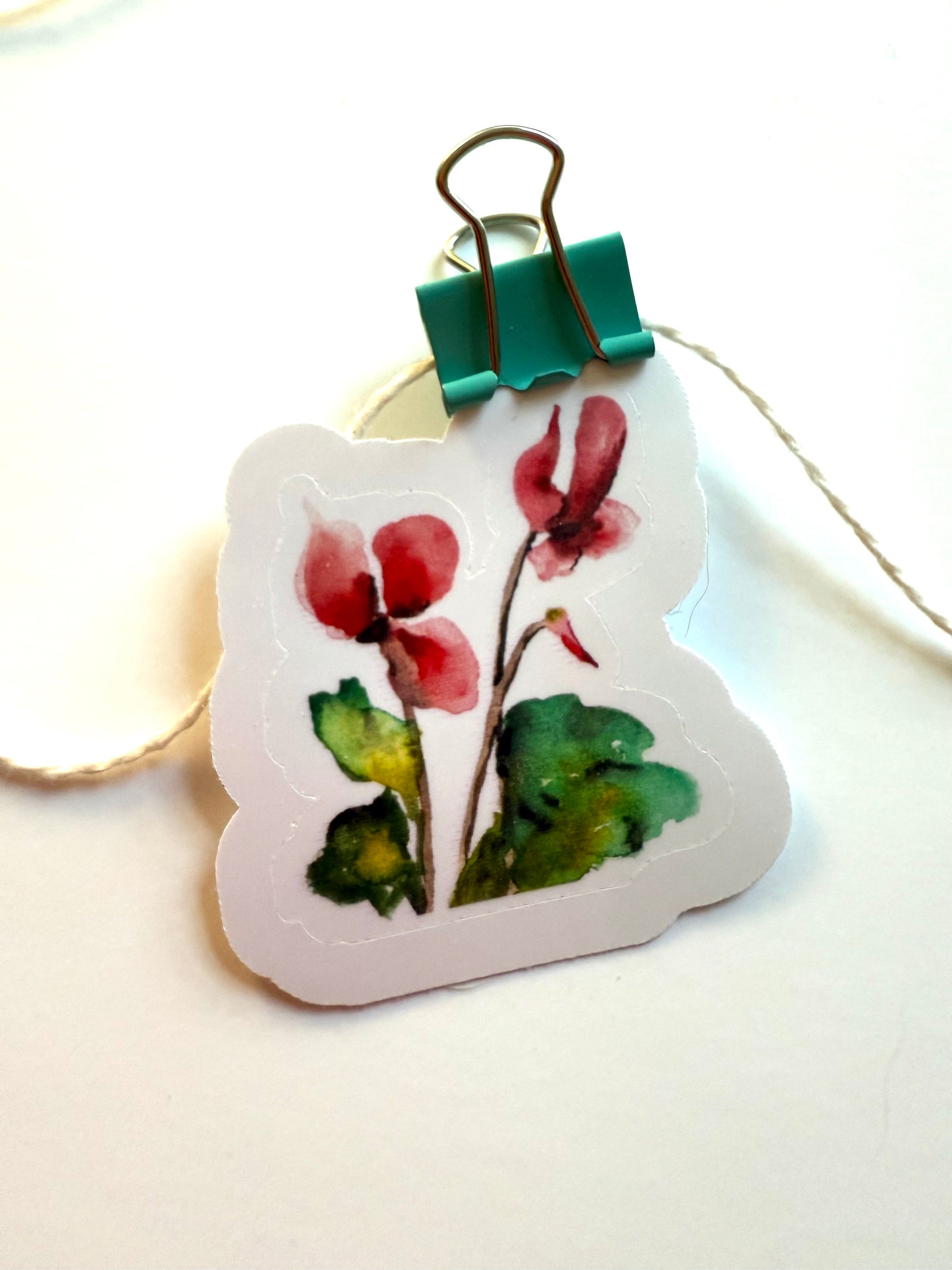 Red flowers - from watercolor sketch