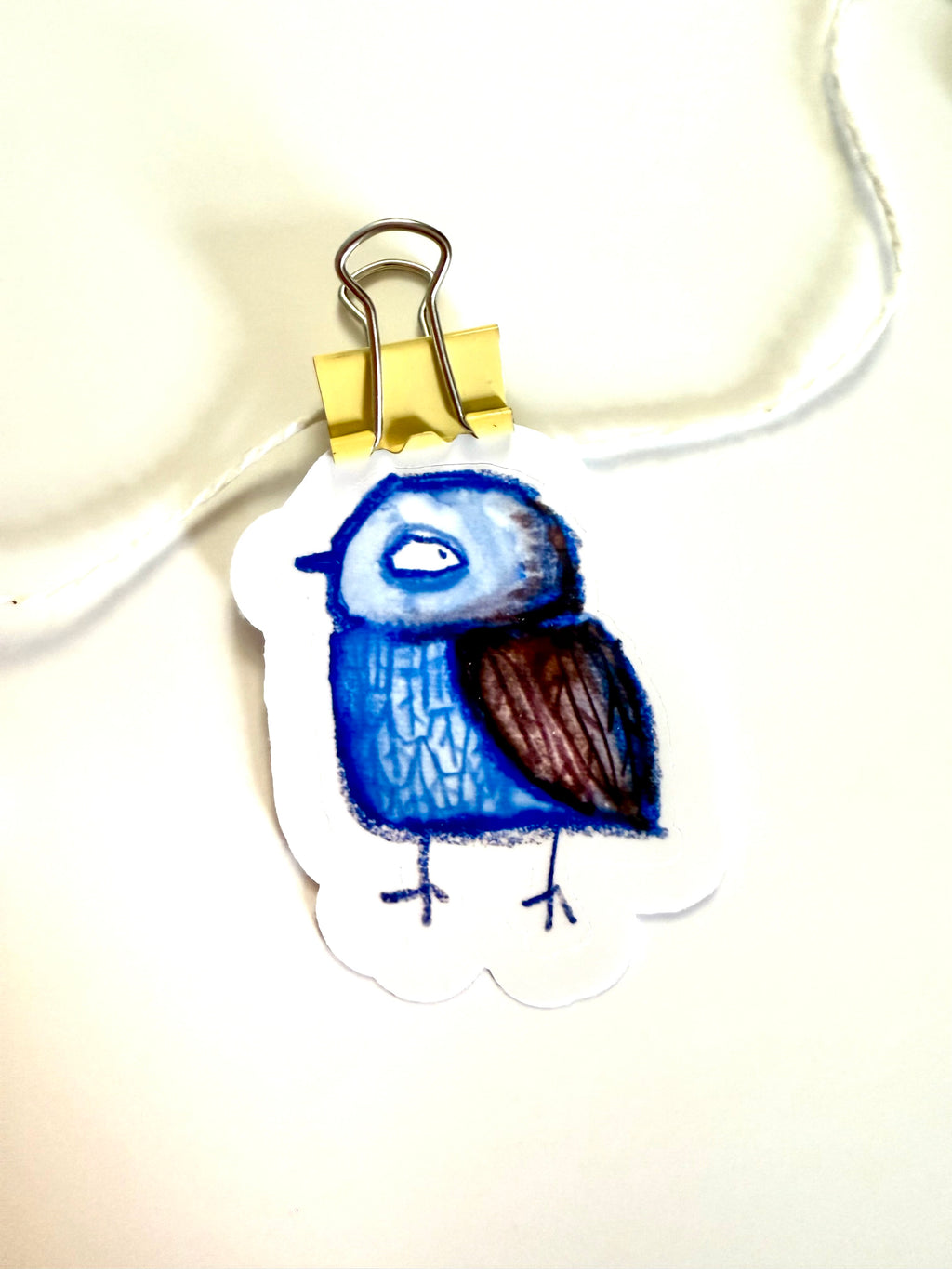 pack of crayon birds - from mixed media sketches