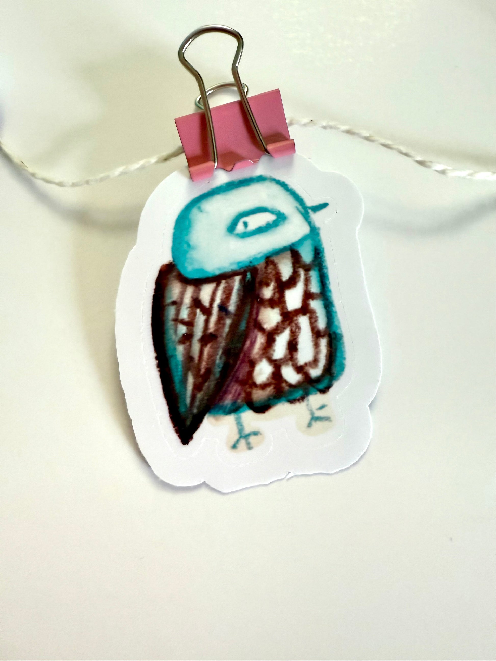 pack of crayon birds - from mixed media sketches