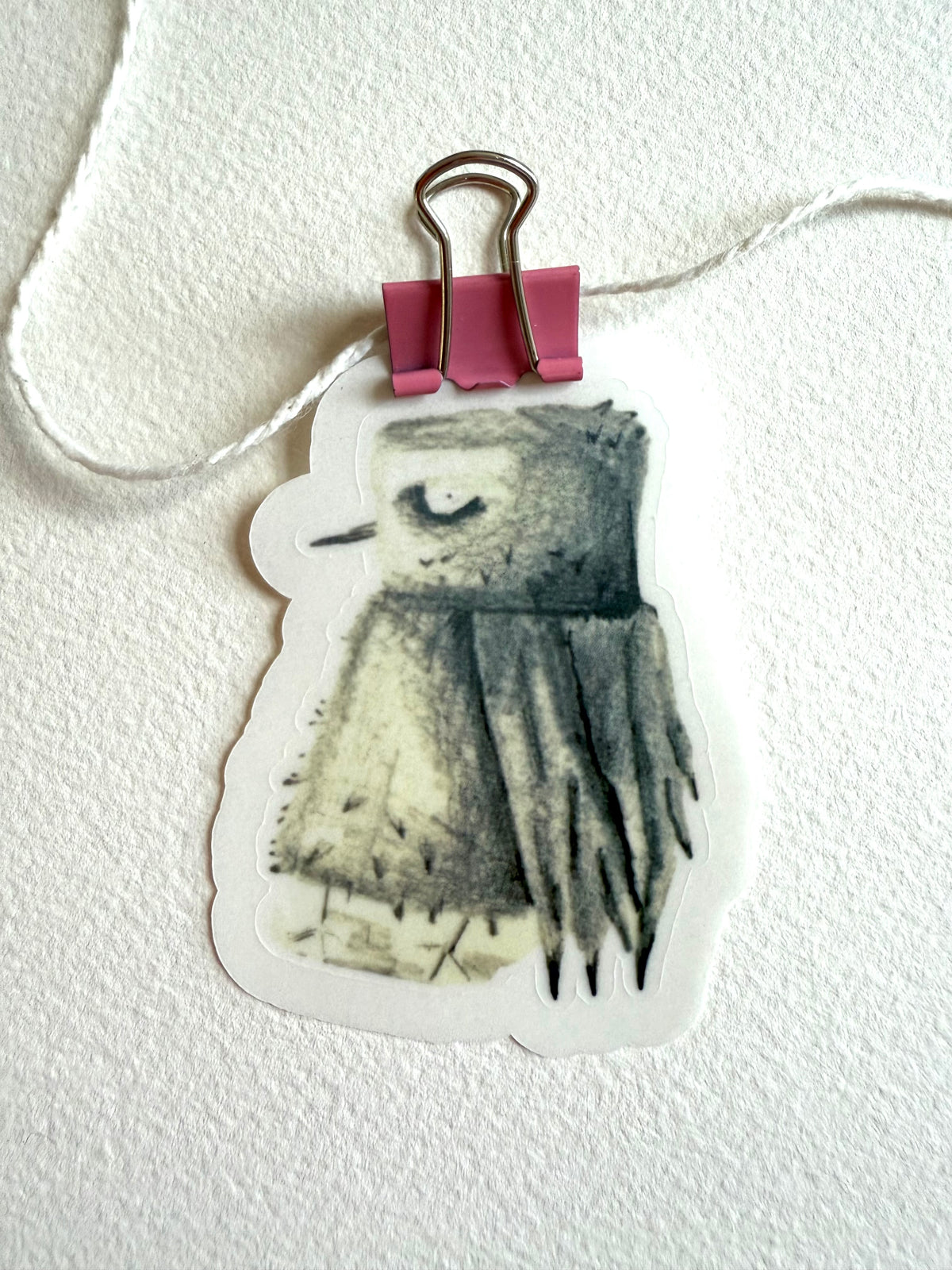 grumpy bird - from graphite pencil sketch