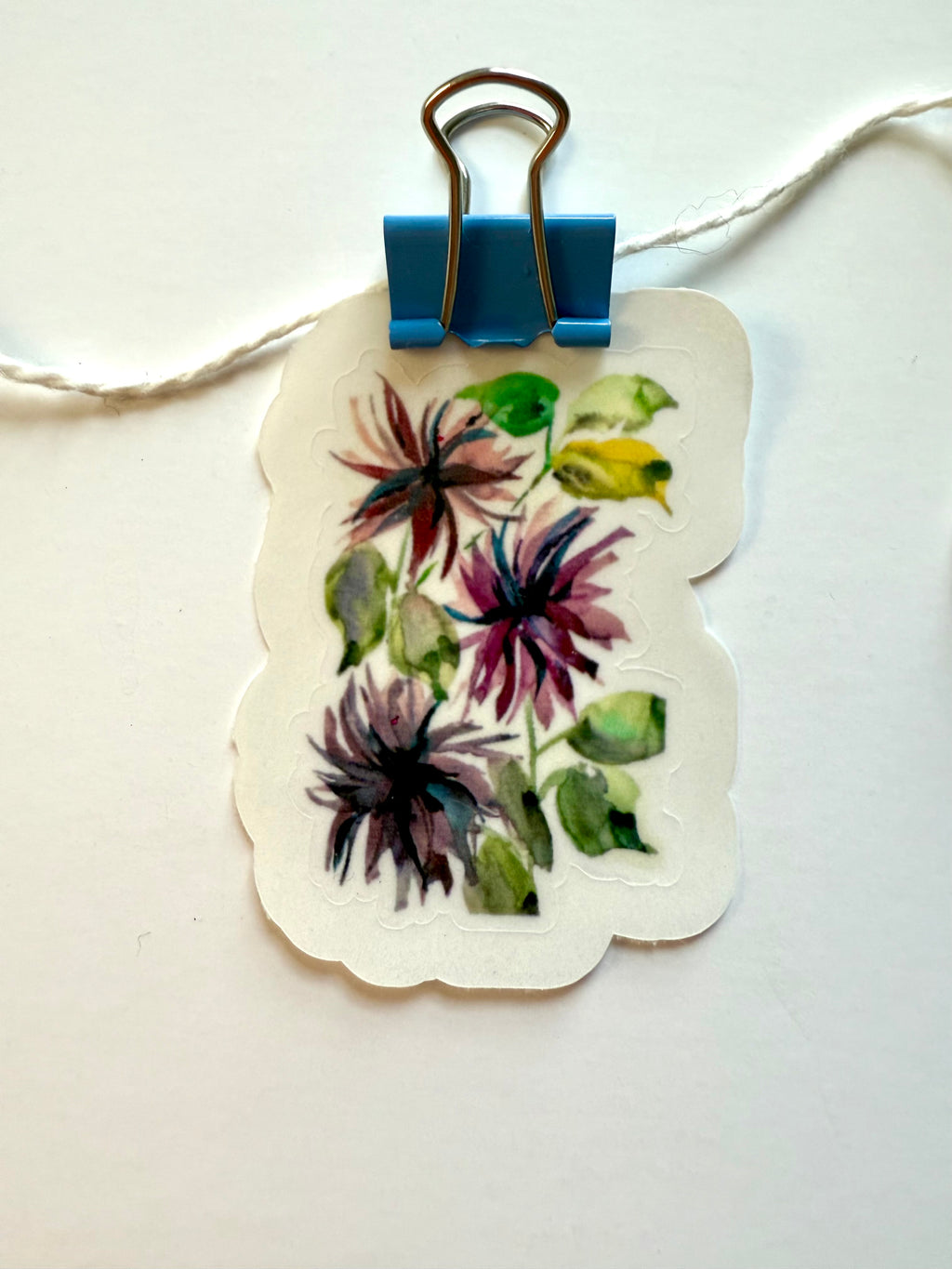 purple flowers - from watercolor sketch