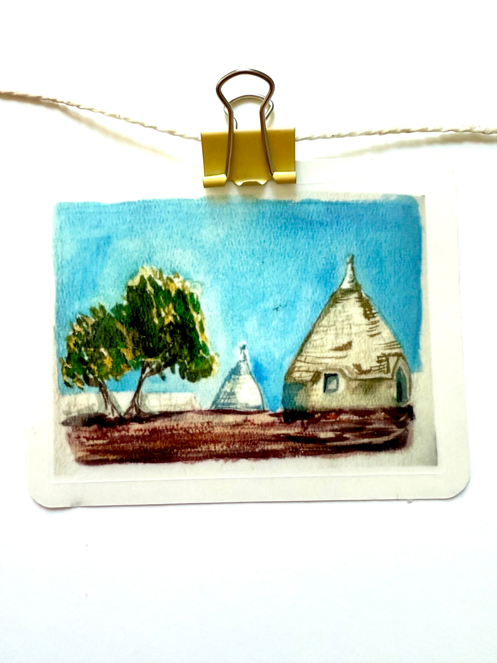 3x Puglia landscape - from watercolor sketched of the region from South of Italy I am from