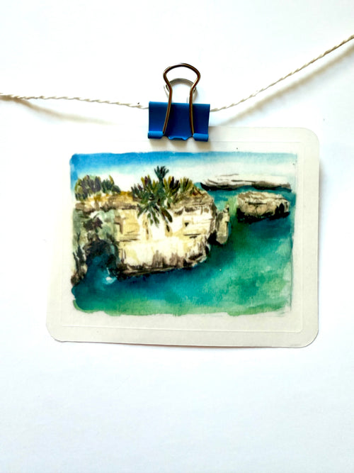 3x Puglia landscape - from watercolor sketched of the region from South of Italy I am from