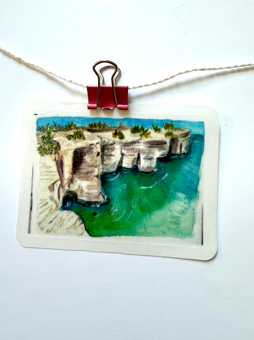 3x Puglia landscape - from watercolor sketched of the region from South of Italy I am from