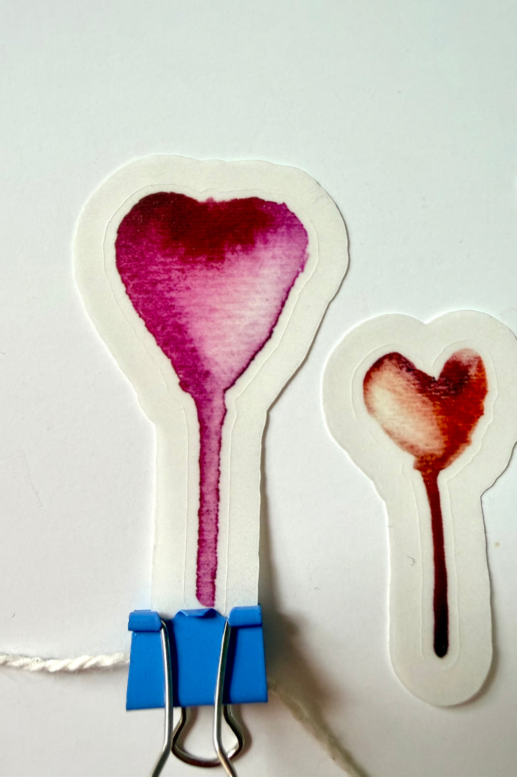 Hearts balloons - from watercolor sketch - pack of 16