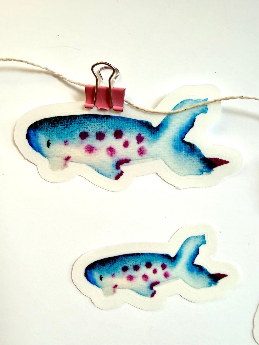 School of fish - from watercolor sketches - 10 stickers