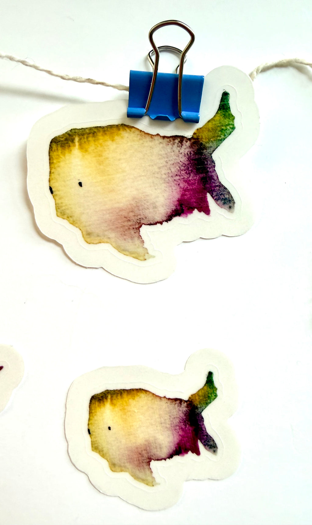 School of fish - from watercolor sketches - 10 stickers