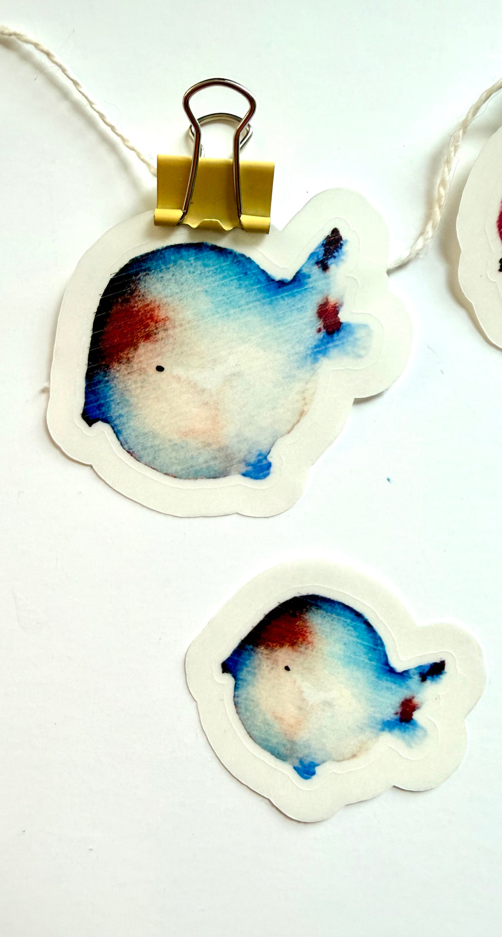 School of fish - from watercolor sketches - 10 stickers