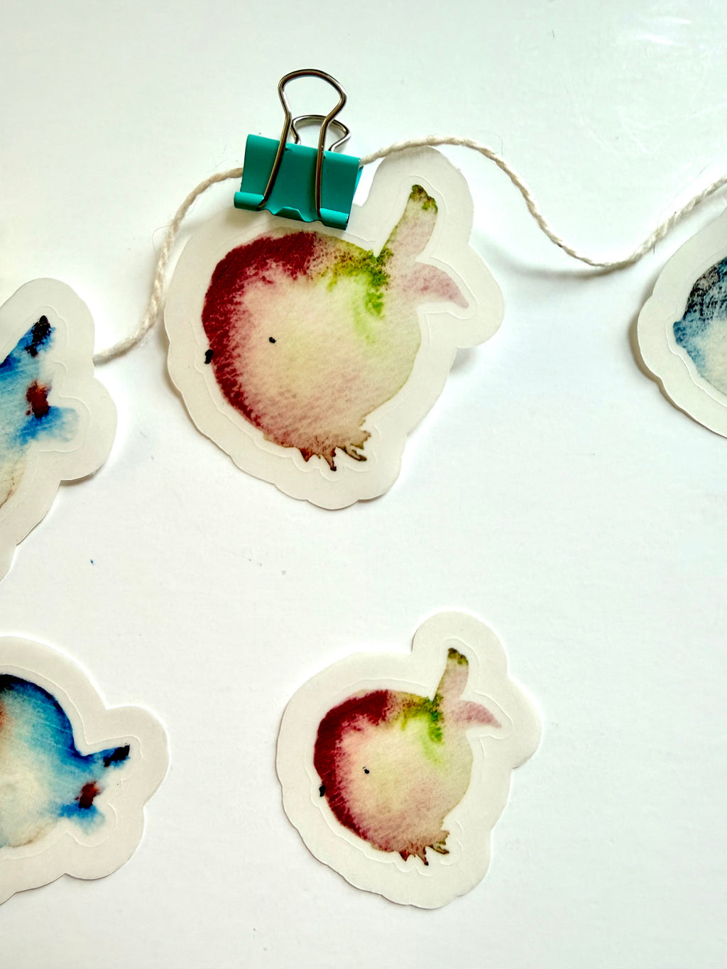 School of fish - from watercolor sketches - 10 stickers