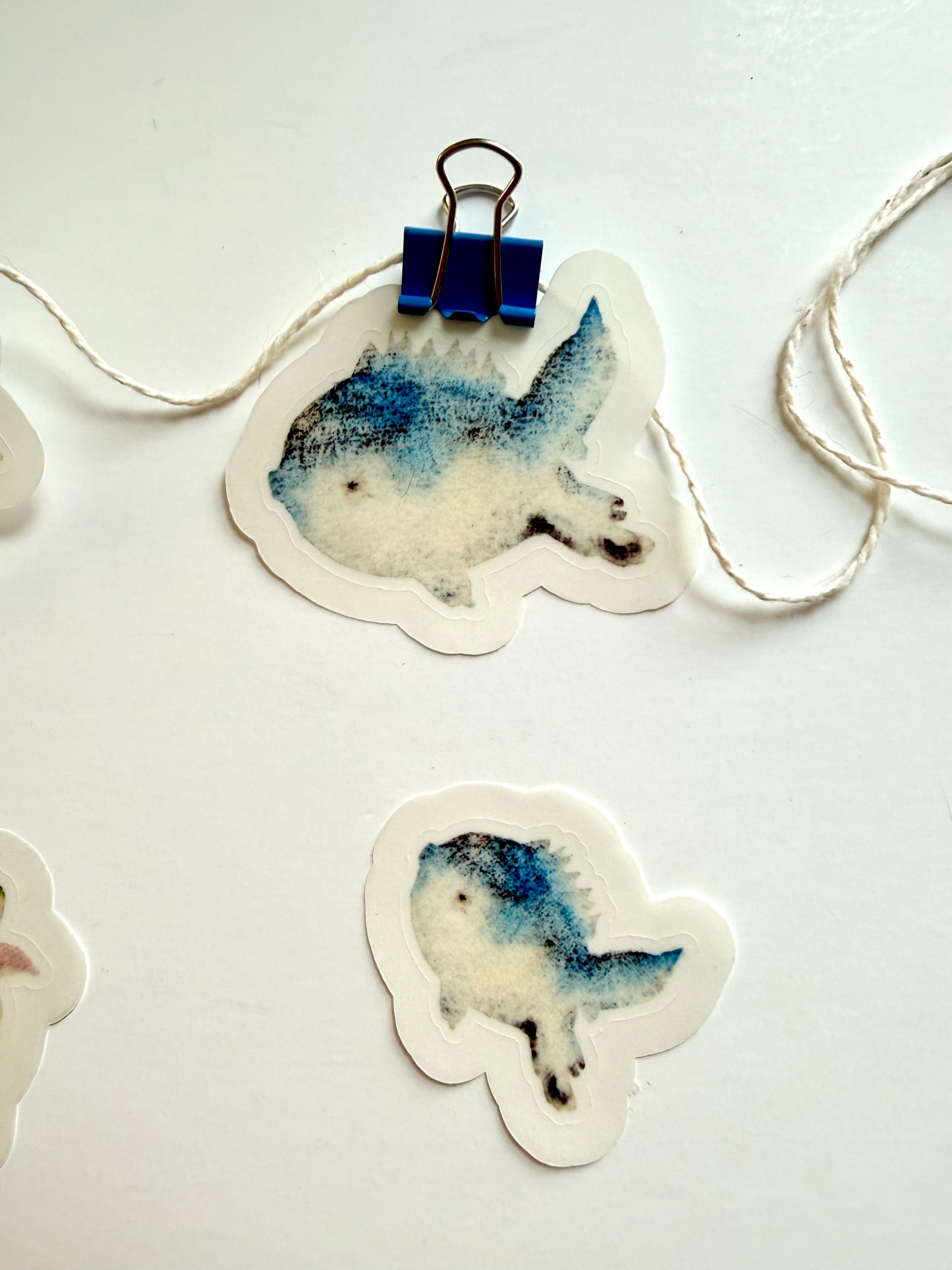 School of fish - from watercolor sketches - 10 stickers