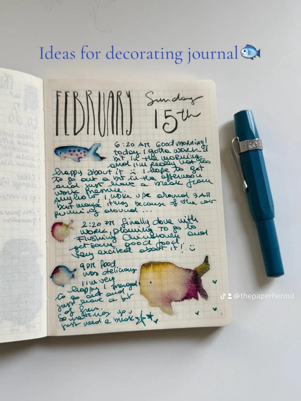 School of fish - from watercolor sketches - 10 stickers