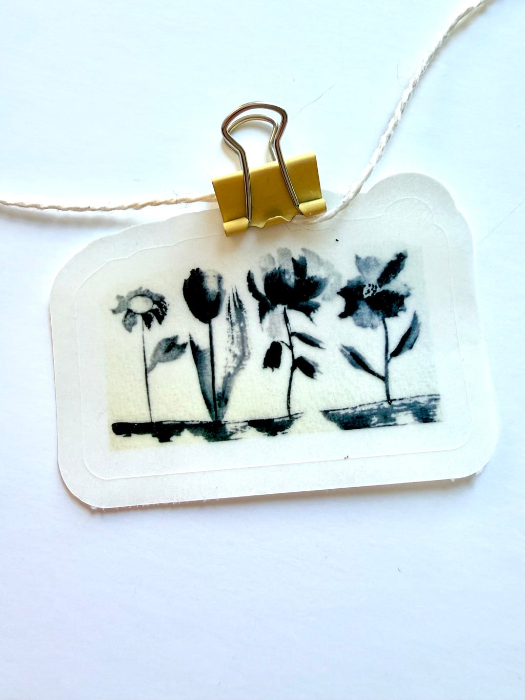 Black and White trio - from monochromatic watercolor sketches