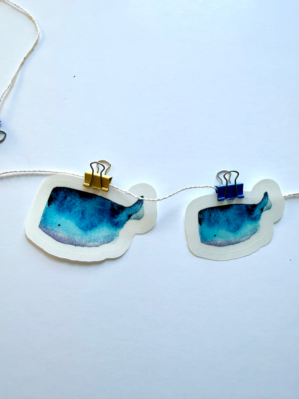 Lil' whales - from watercolor sketch