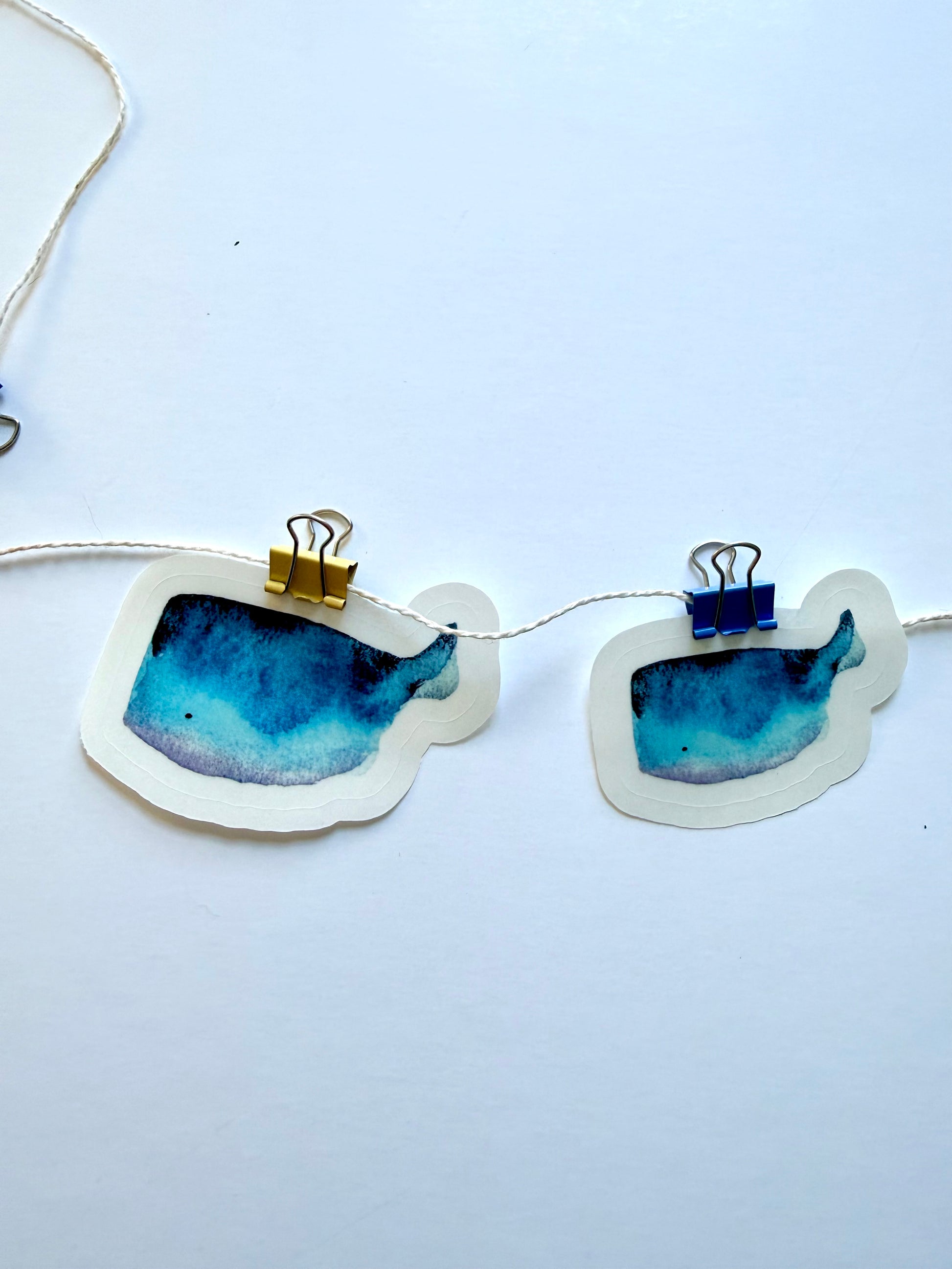 Lil' whales - from watercolor sketch