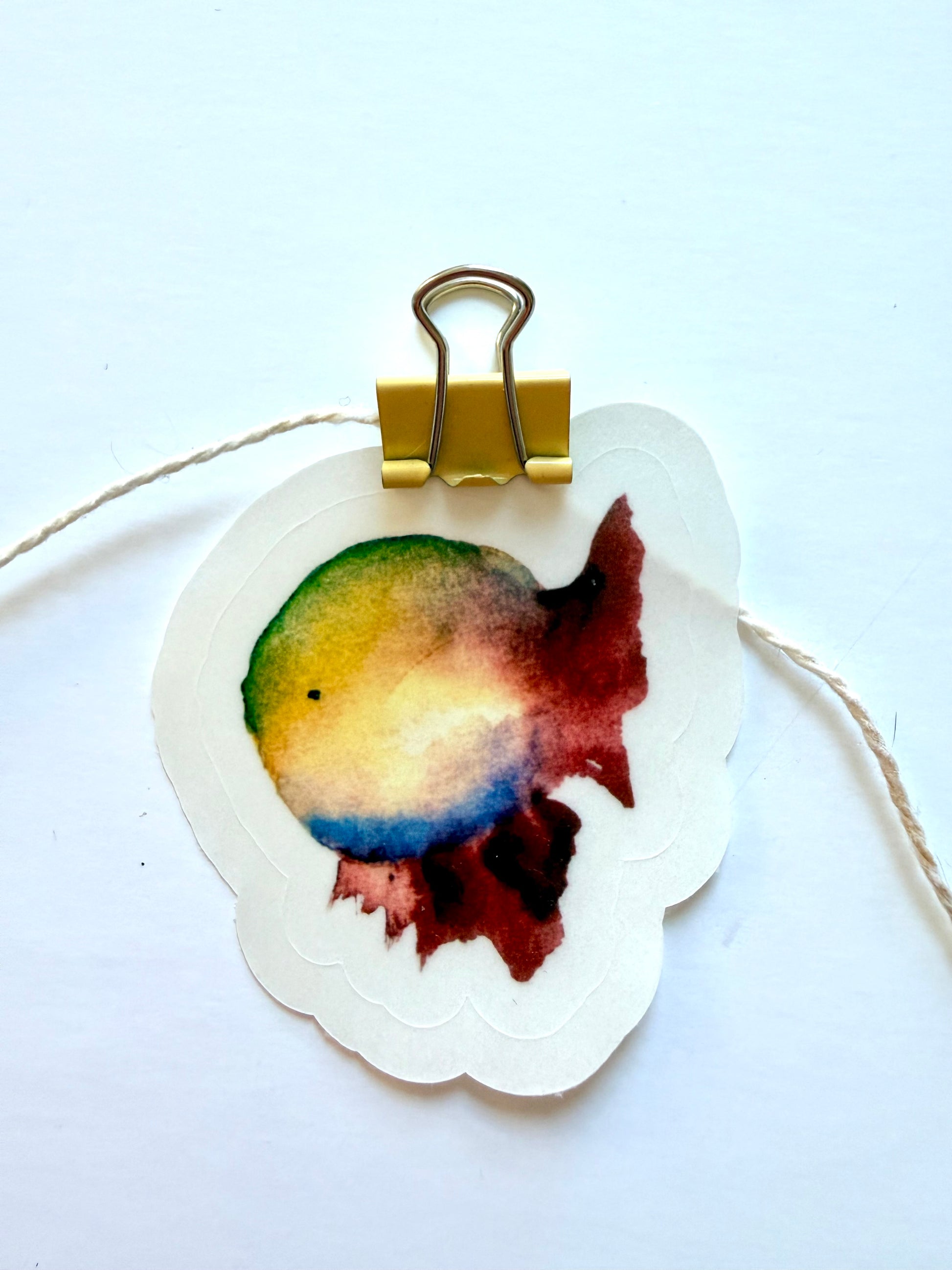 just a colorful lil' fish - from watercolor sketch