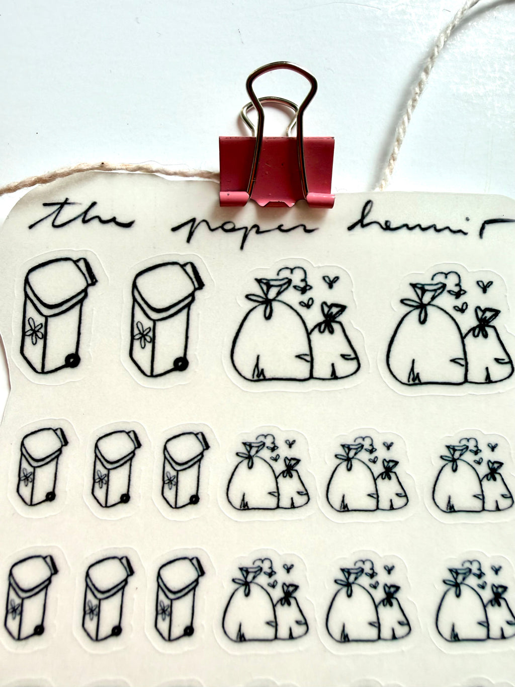 Trash sticker sheet - from ink sketches