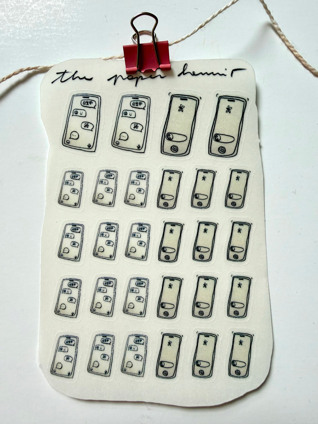 phone call and texts - from ink sketches