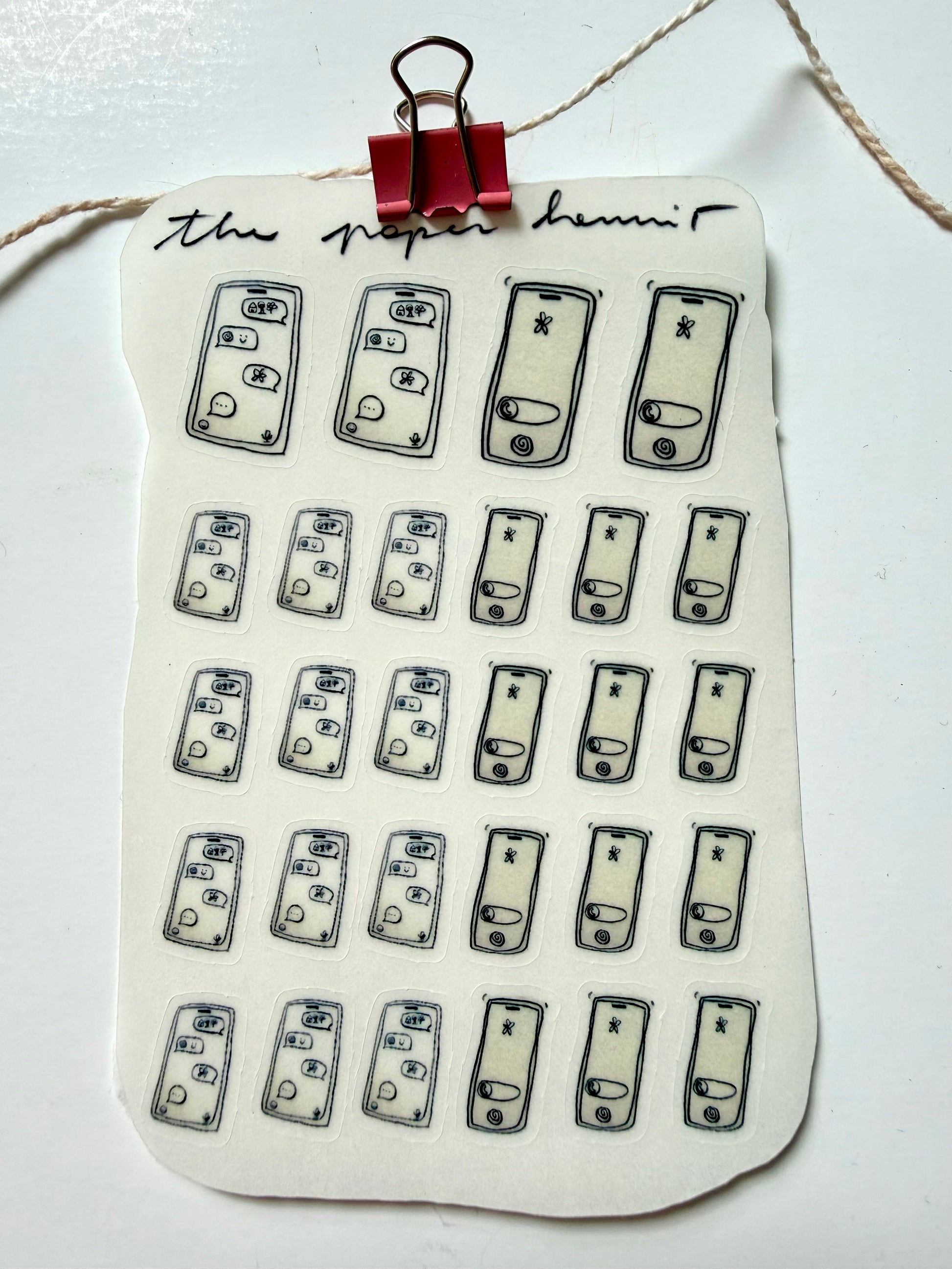 phone call and texts - from ink sketches