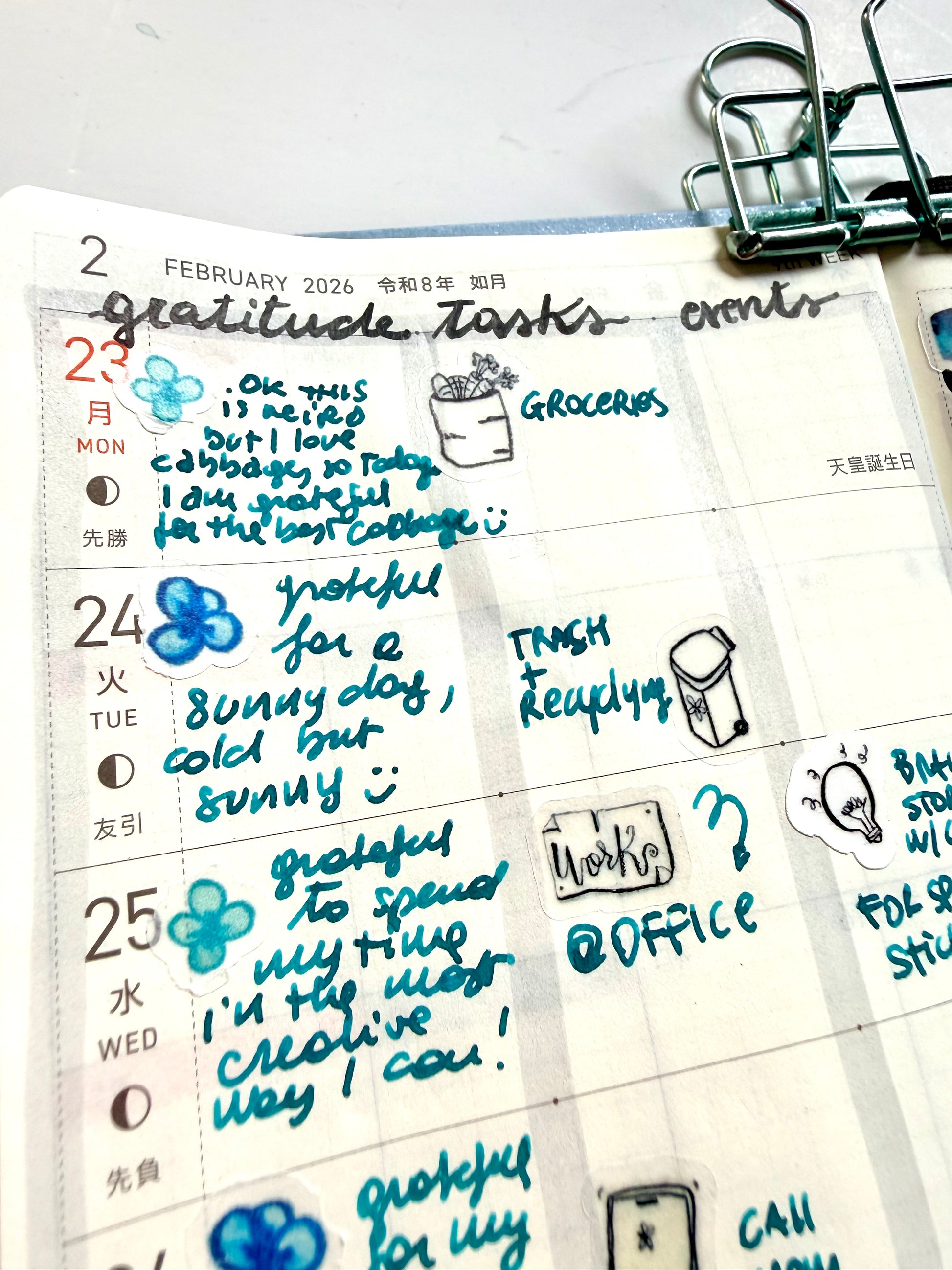 Work & Off sticker sheets