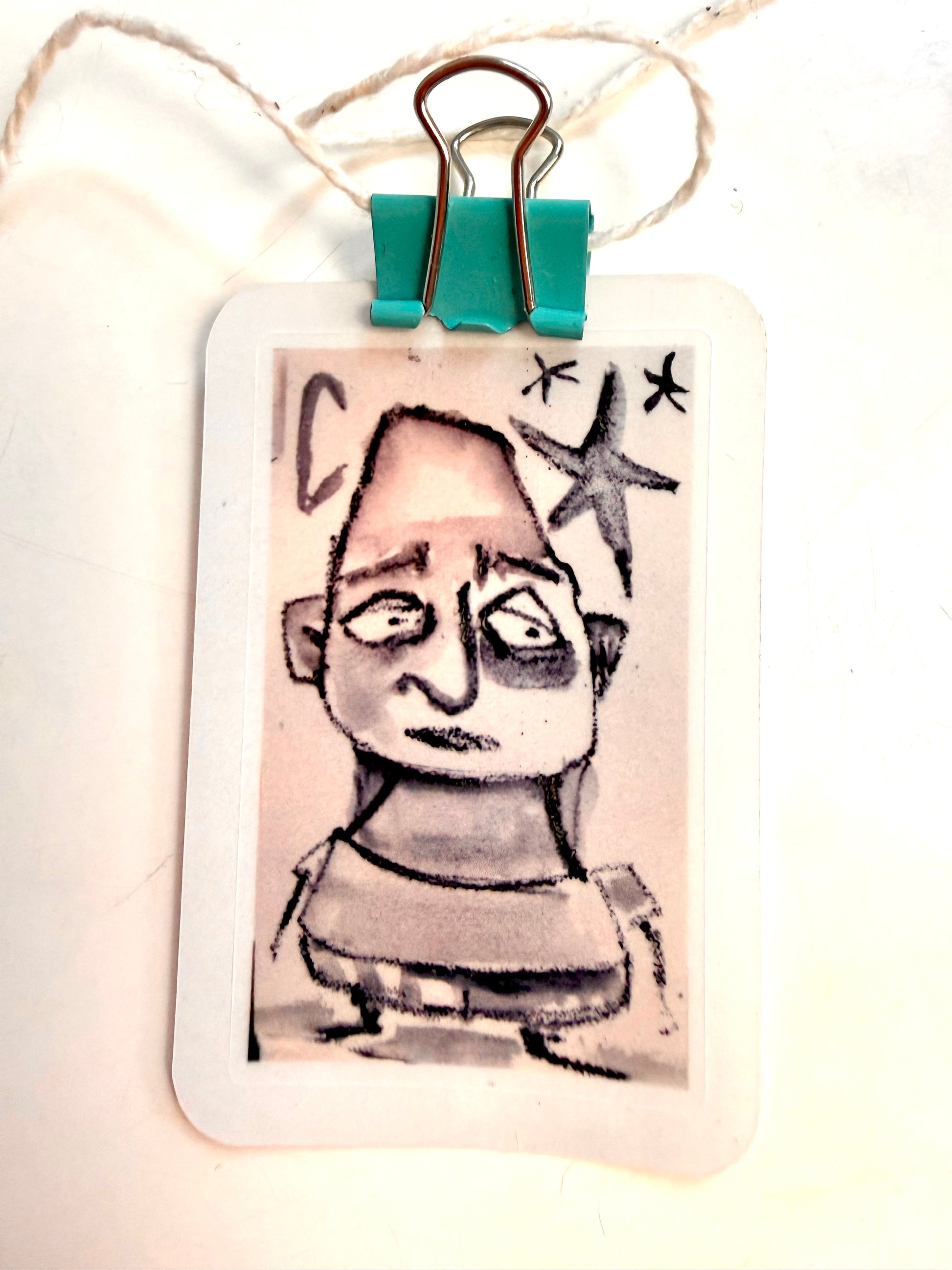 Franky perplexed - form watercolor stick sketch