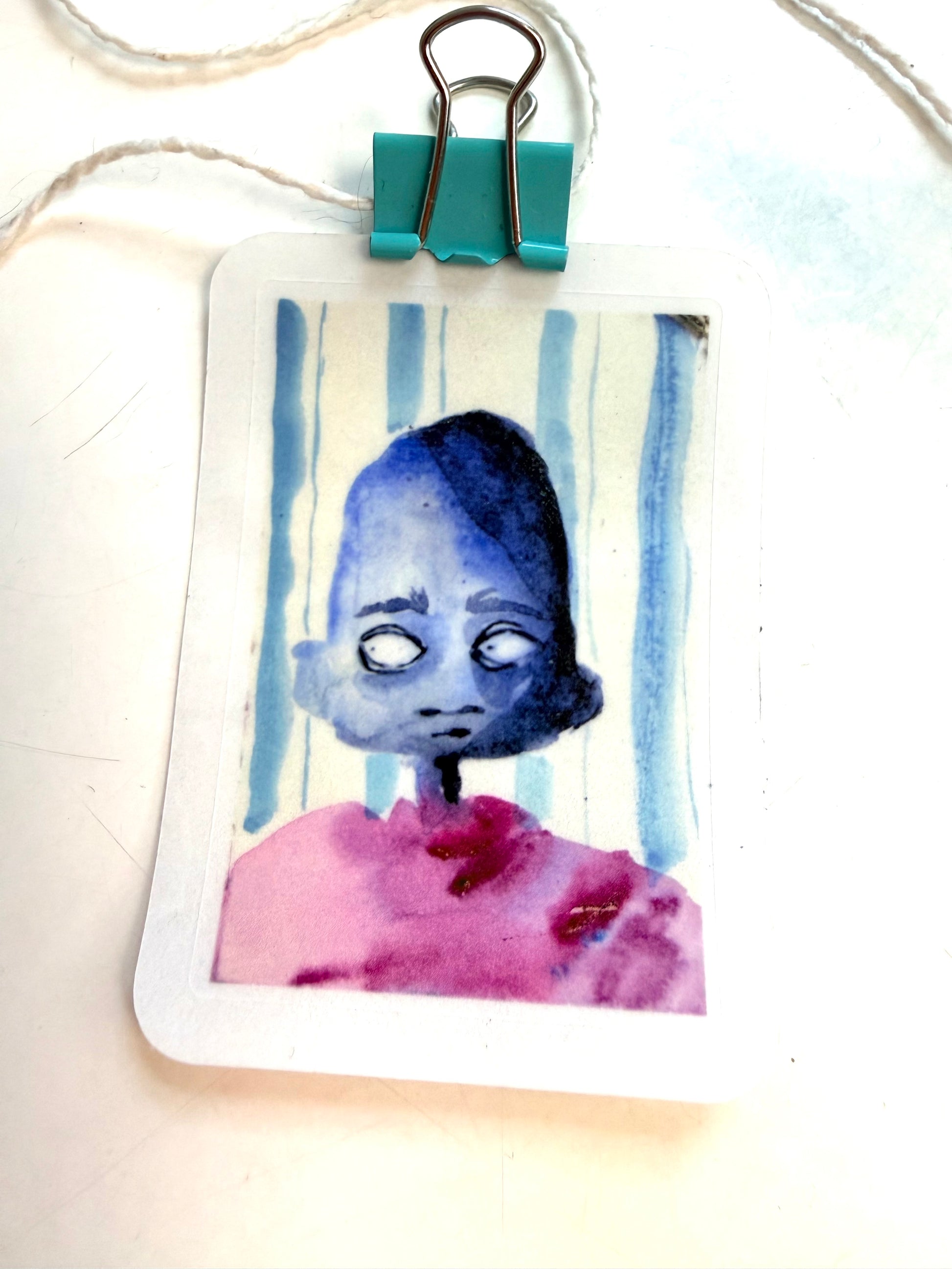 Franky in blue - from watercolor sketch