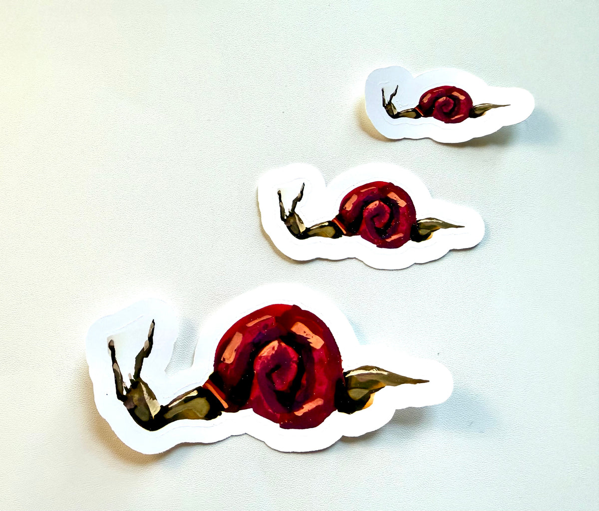 Snail sticker - from Gouache sketch