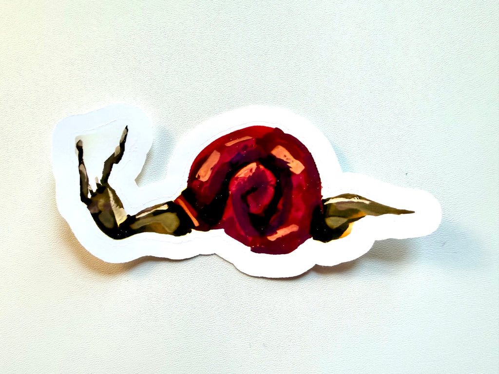 Snail sticker - from Gouache sketch