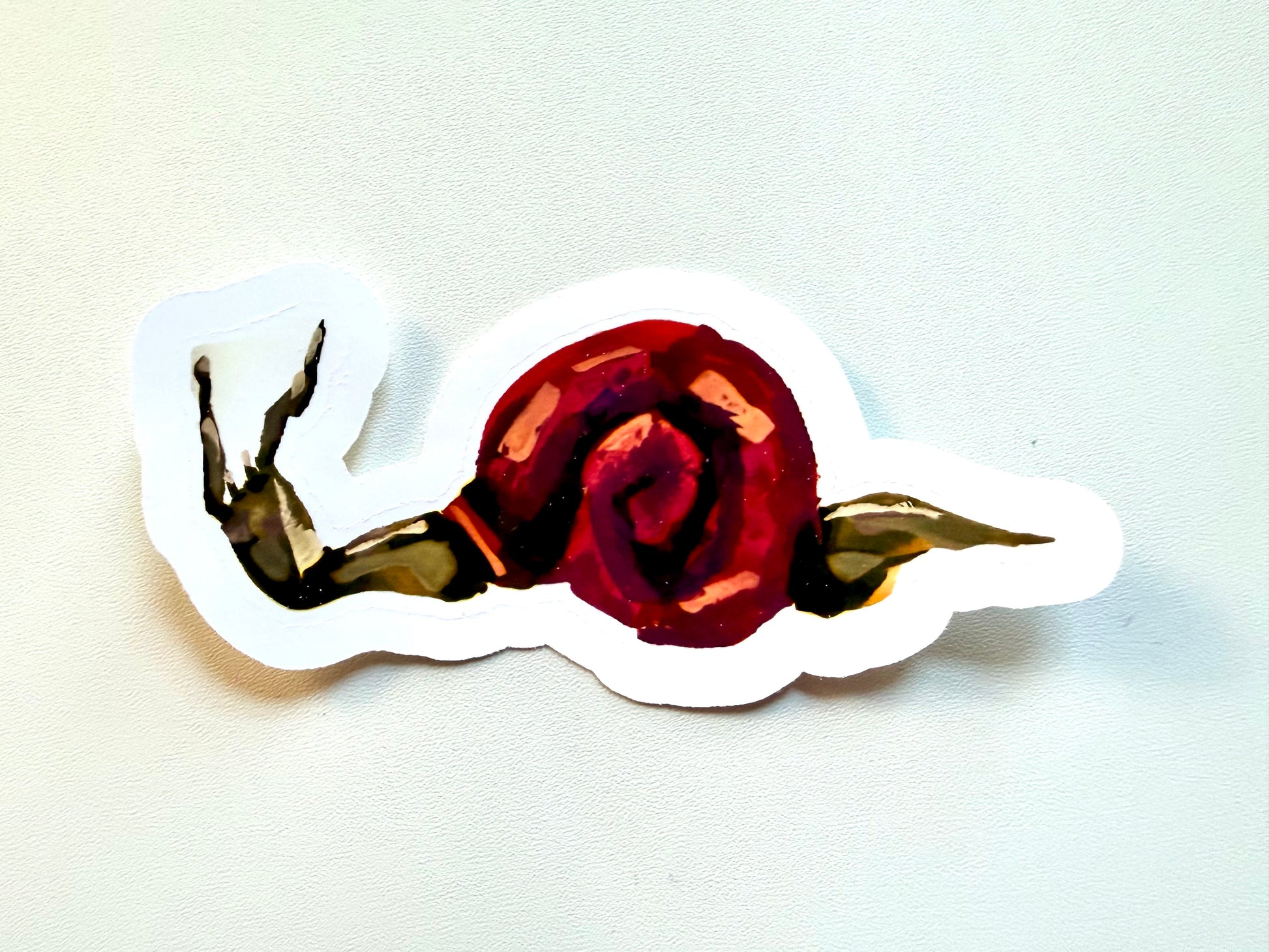 Snail sticker - from Gouache sketch