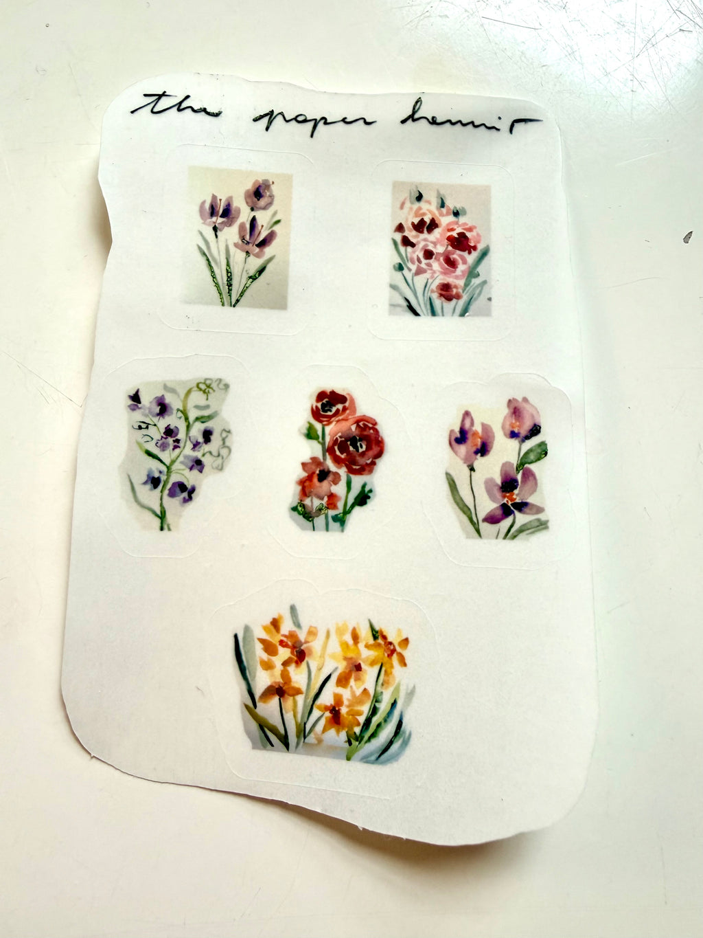 Mermaids OR Flower sticker sheet - from various watercolor sketches