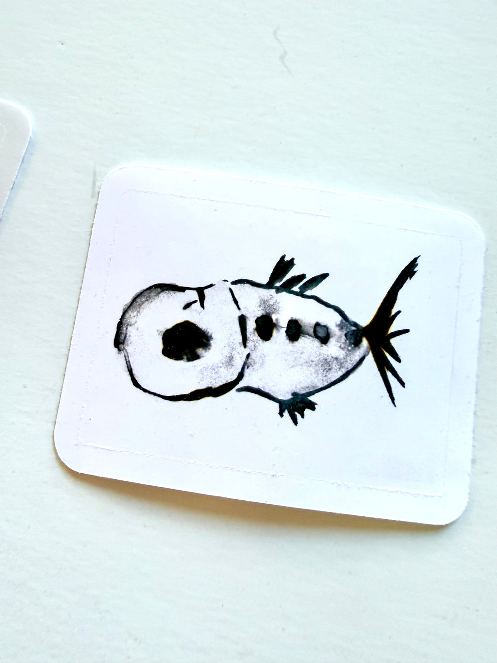 Halloween parade stickers - from black watercolor sketches - pack of 3